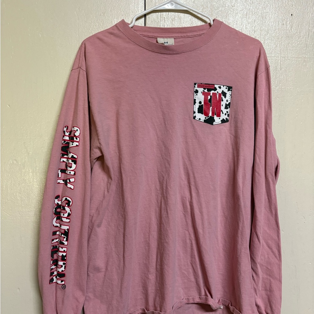 Simply Southern Dusty Rose Crew Neck Tee